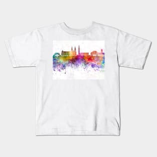 Czestochowa skyline watercolor Kids T-Shirt